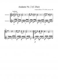 Joseph Küffner - Andante Nr. 2 C-Dur - <b>PDF download</b>